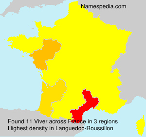 Surname Viver in France Surname Viver in France