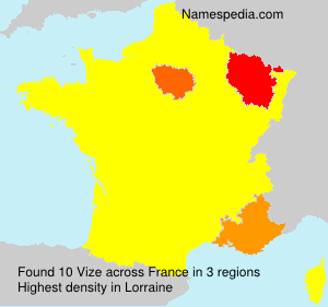 Surname Vize in France Surname Vize in France