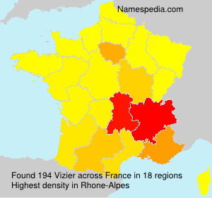 Surname Vizier in France Surname Vizier in France