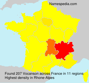 Surname Vocanson in France Surname Vocanson in France