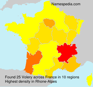 Surname Volery in France Surname Volery in France