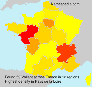 Surname Vollant in France Surname Vollant in France