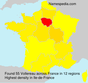Surname Vollereau in France Surname Vollereau in France