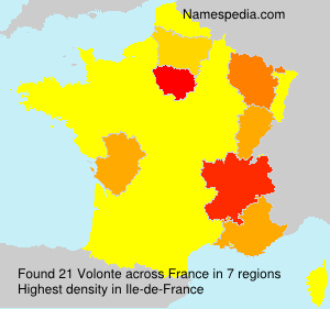 Surname Volonte in France Surname Volonte in France