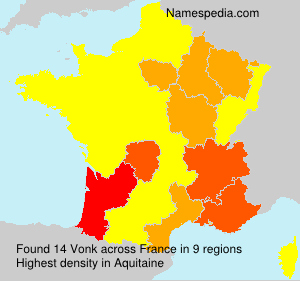 Surname Vonk in France Surname Vonk in France
