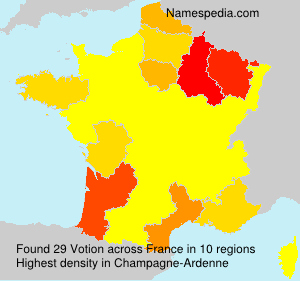 Surname Votion in France Surname Votion in France