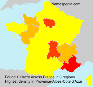 Surname Vozy in France Surname Vozy in France