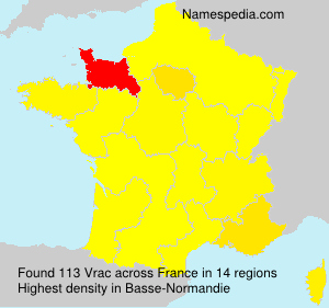 Surname Vrac in France Surname Vrac in France