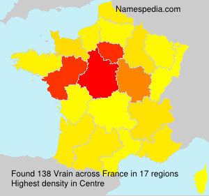Surname Vrain in France Surname Vrain in France