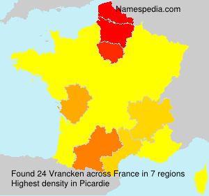 Surname Vrancken in France Surname Vrancken in France