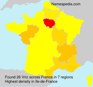 Surname Vriz in France Surname Vriz in France