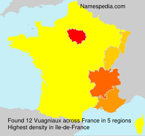 Surname Vuagniaux in France