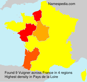 Surname Vuigner in France Surname Vuigner in France