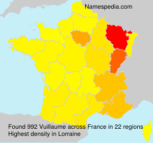Surname Vuillaume in France Surname Vuillaume in France