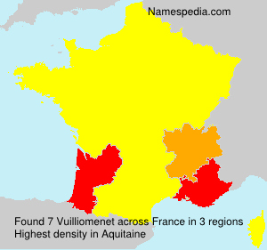Surname Vuilliomenet in France Surname Vuilliomenet in France