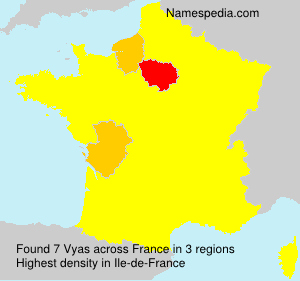 Surname Vyas in France Surname Vyas in France
