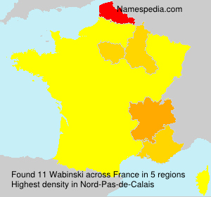 Surname Wabinski in France Surname Wabinski in France
