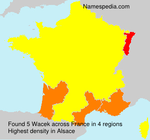 Surname Wacek in France Surname Wacek in France