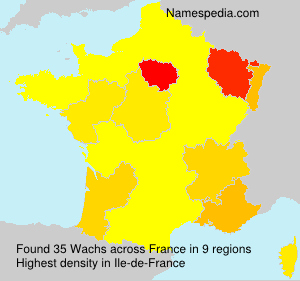 Surname Wachs in France Surname Wachs in France