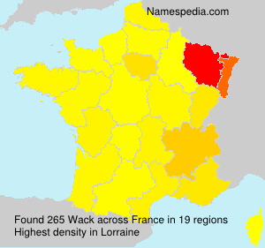 Surname Wack in France Surname Wack in France