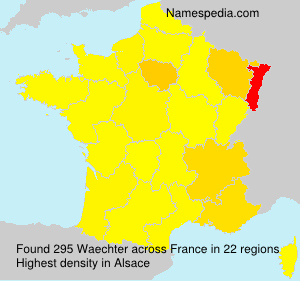 Surname Waechter in France Surname Waechter in France