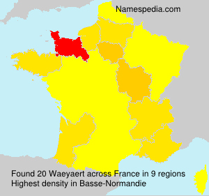 Surname Waeyaert in France Surname Waeyaert in France