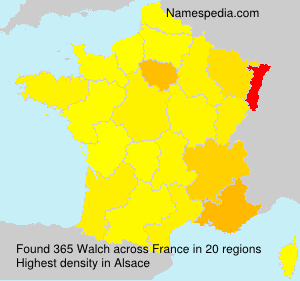 Surname Walch in France Surname Walch in France