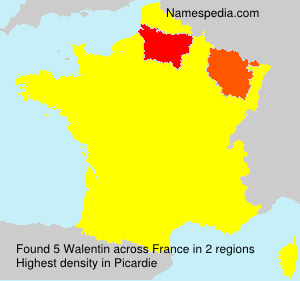 Surname Walentin in France Surname Walentin in France
