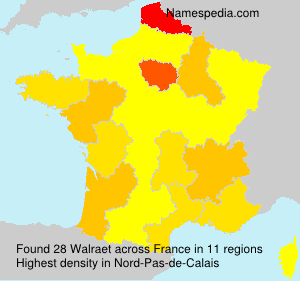Surname Walraet in France Surname Walraet in France