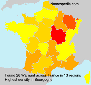 Surname Warnant in France Surname Warnant in France