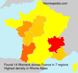 Surname Warneck in France Surname Warneck in France