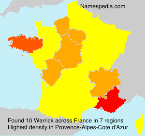 Surname Warrick in France Surname Warrick in France