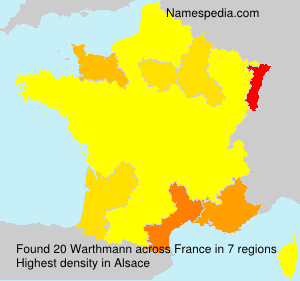 Surname Warthmann in France Surname Warthmann in France