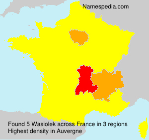 Surname Wasiolek in France Surname Wasiolek in France