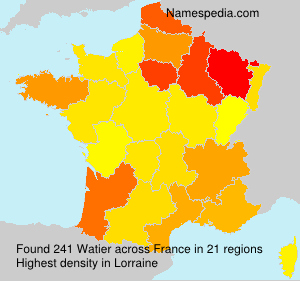 Surname Watier in France Surname Watier in France