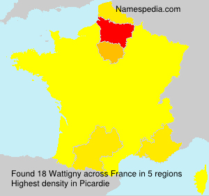 Surname Wattigny in France Surname Wattigny in France