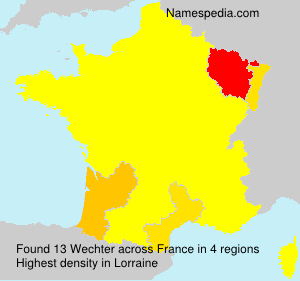 Surname Wechter in France Surname Wechter in France