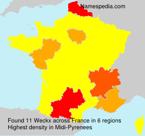 Surname Weckx in France Surname Weckx in France