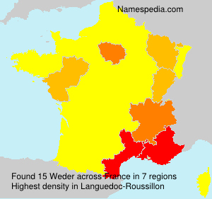 Surname Weder in France Surname Weder in France
