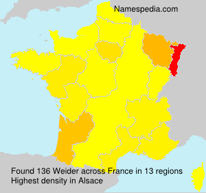 Surname Weider in France Surname Weider in France