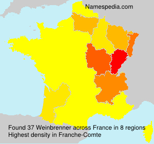 Surname Weinbrenner in France Surname Weinbrenner in France
