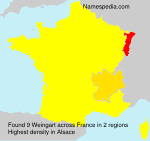 Surname Weingart in France Surname Weingart in France