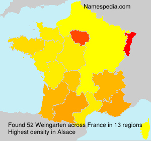 Surname Weingarten in France Surname Weingarten in France