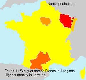 Surname Werguet in France Surname Werguet in France