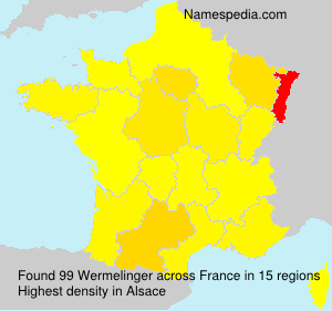 Surname Wermelinger in France Surname Wermelinger in France