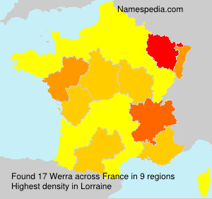 Surname Werra in France Surname Werra in France