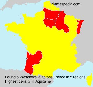 Surname Wesolowska in France Surname Wesolowska in France