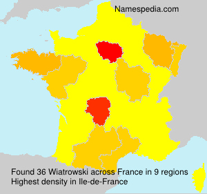 Surname Wiatrowski in France Surname Wiatrowski in France