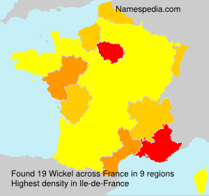 Surname Wickel in France Surname Wickel in France