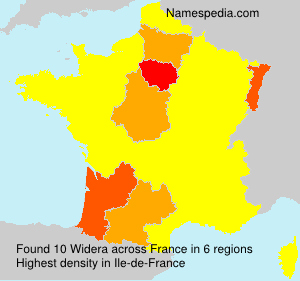 Surname Widera in France Surname Widera in France